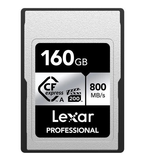 LEXAR LCAEXSL160G-RNENG CFexpress Type A Card SILVER Series 160GB W 700MB/s R 800MB/s